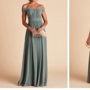 Birdy grey - sea foam green- convertible bridesmaid dress